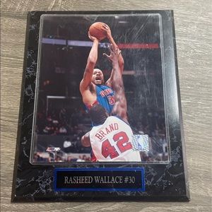 Detroit Pistons collectible plaque Rasheed Wallace